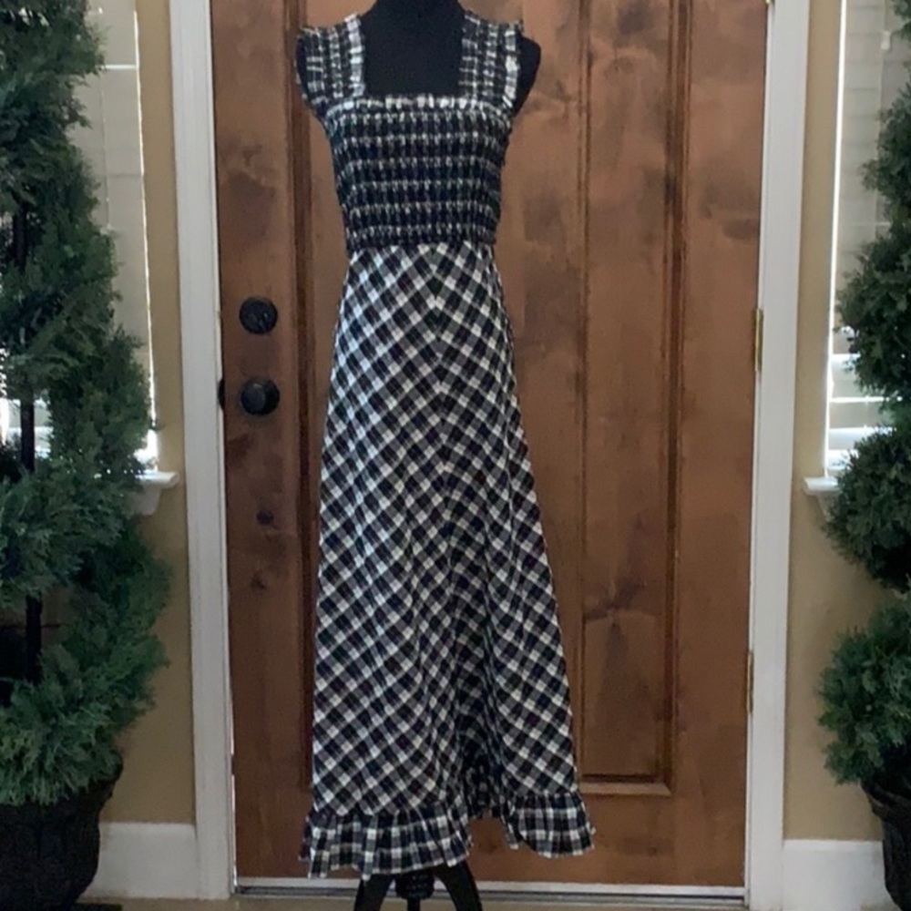GANNI Seersucker Check Dress Gingham size 4, 8 ,10 - Picture 6 of 16
